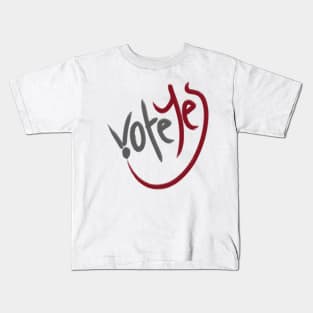 Vote Yes themed hand drawing graphic design Kids T-Shirt